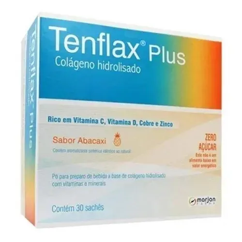 Tenflax Plus Caixa com 30 sachês com 11g de pó para solução de uso oral, abacaxi