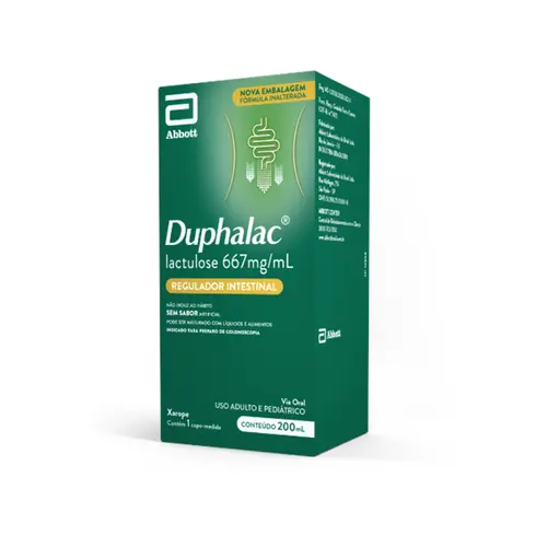 Duphalac 667mg/mL, caixa contendo 1 frasco com 200mL de xarope + 1 copo medidor