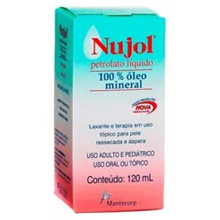 Nujol 1mL/mL, caixa com 1 frasco com 120mL de óleo mineral