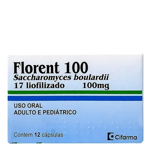 Florent Cápsula 100mg, caixa com 12 cápsulas gelatinosas duras