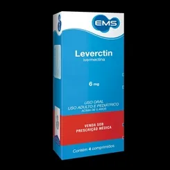 Leverctin 6mg, caixa com 4 comprimidos