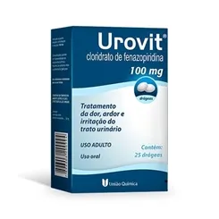 Urovit 100mg, caixa com 25 drágeas