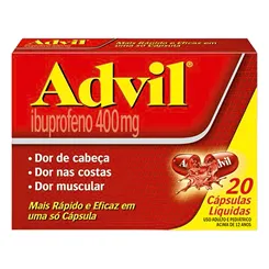 Advil 400mg com 20 cápsulas líquidas