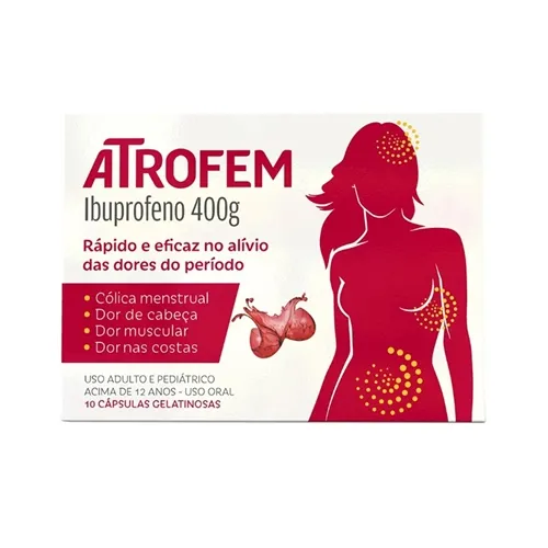 Atrofem 400mg, caixa com 10 cápsulas moles