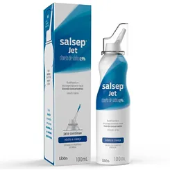 Salsep Jet 9mg/mL, frasco com 100mL de solução de uso nasal