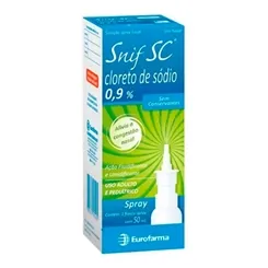 Snif SC 9mg/mL, caixa com 1 frasco spray com 50mL de solução de uso nasal