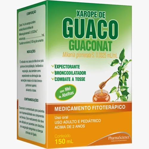 Guaconat 0,0325mL/mL, frasco com 150mL de xarope
