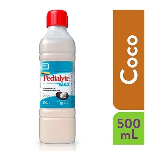 Pedialyte Max frasco com 500mL de solução de uso oral, coco