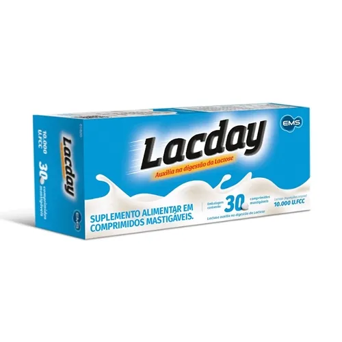 Lacday 10.000 FCC, com 30 tabletes dispersíveis