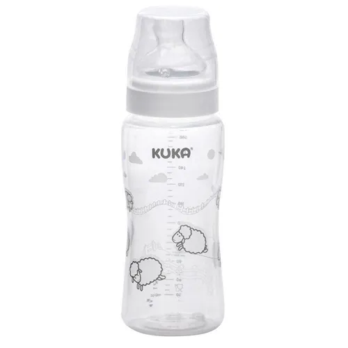 Mamadeira Kuka Premium Color 6+ meses, 330mL, branco