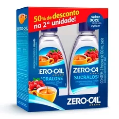 Adoçante Zero Cal Sucralose líquido, 100mL, + 50% desconto na 2ª unidade