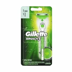 Aparelho de Barbear Gillette Mach3 Sensitive acqua grip, 1 unidade + carga, 1 unidade