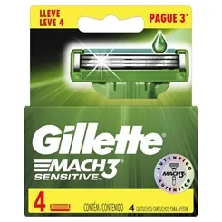 Carga Gillette Mach3 Sensitive leve 4 pague 3