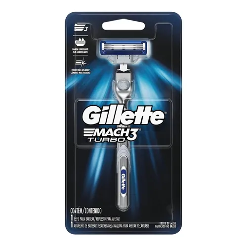 Aparelho de Barbear Gillette Mach3 Turbo 1 unidade, edição Ayrton Senna