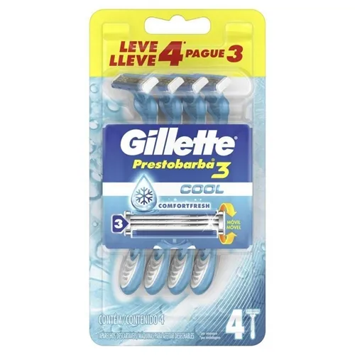 GILLETTE PRESTOB 3 AP BA C L4P3 x 4 - PROCTER GAMBLE
