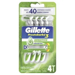 Aparelho de Barbear Gillette Prestobarba 3 Sense Care 4 unidades