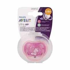 Chupeta Avent Ultra Air 6+ meses, decorada, rosa, 1 unidade