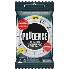 Preservativo Prudence texturizado retardante, 3 unidades