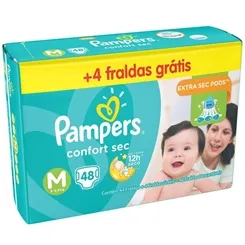 Fralda Pampers Confort Sec M, 44 unidades + grátis, 4 unidades