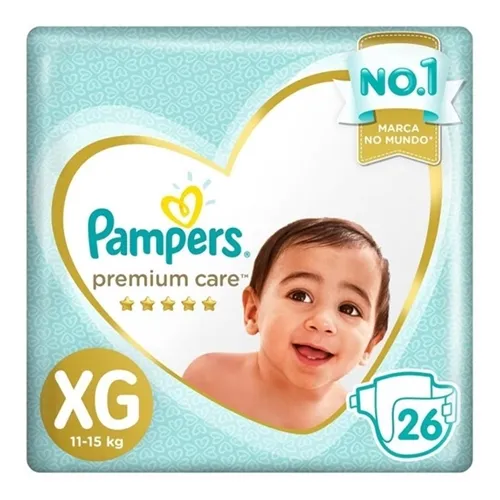Fralda Pampers Premium Care XG, 26 unidades