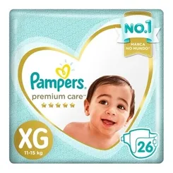 Fralda Pampers Premium Care XG, 26 unidades