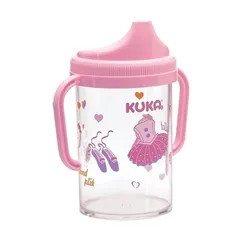 Copo Kuka Cristal alça removível, 240mL, rosa