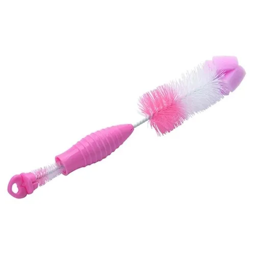 Escova para Mamadeira Kuka Com Esponja, Rosa