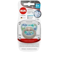 Chupeta Nuk Classic 6+ meses, fashion, azul