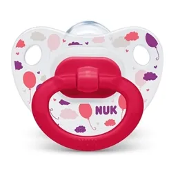 Chupeta Nuk Classic 6+ meses, fashion, vermelho
