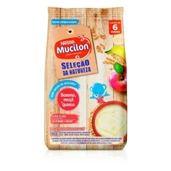 Cereal Infantil Mucilon sachê, banana, maçã e quinoa, 180g