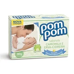 Sabonete Infantil Pom Pom camomila e erva-cidreira, barra, 80g, 1 unidade