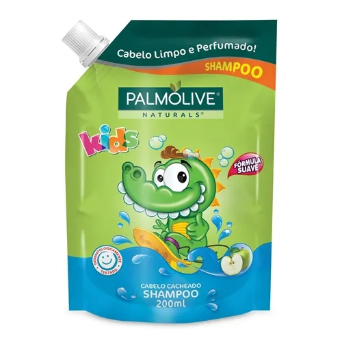 Palmolive Naturals Kids Cabelo Cacheado Shampoo Infantil 200ml Refil