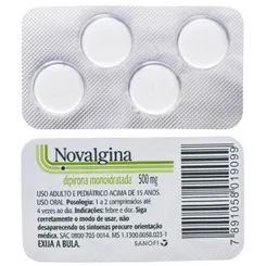 NOVALGINA 500MG C/4CP
