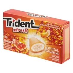Chiclete Trident Xfresh tangerina, 18g, 9 unidades