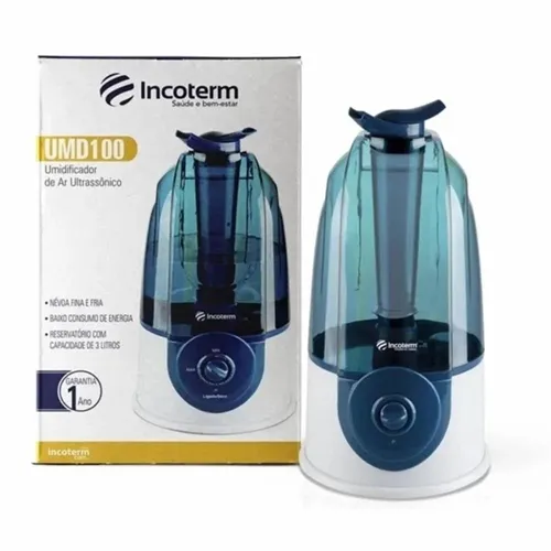 Umidificador de Ar Ultrassônico UMD100 Incoterm Azul, 1 Unidade