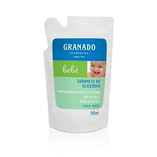Refil Sabonete Líquido de Glicerina Granado Bebê Erva-Doce 250ml