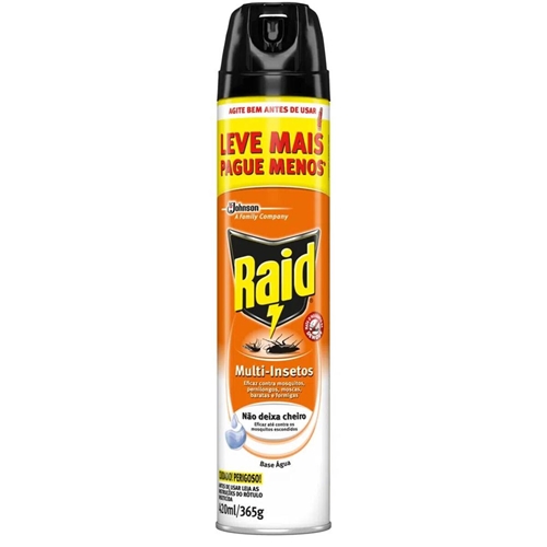 Inseticida Raid Multi-Insetos aerosol, 300mL + grátis, 150mL - Inseticida  Raid Multi-Insetos aerosol, 300mL + grátis, 150mL - CERAS JOHNSON