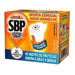 Repelente Elétrico SBP 45 noites, aparelho + refil, 35mL