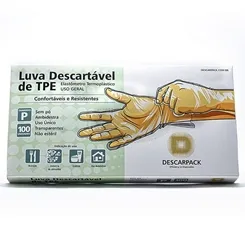 LUVA DESCARTAVEL LU TPE TSP P x 100 - DESCARPACK BRASIL
