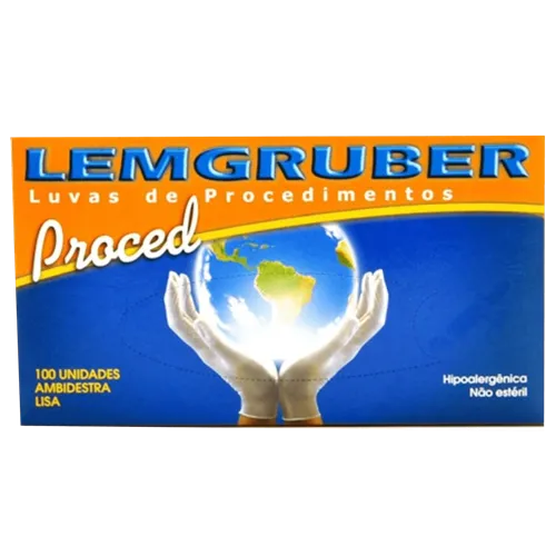 Luva de Látex Lemgruber Não Estéril G com 100 unidades
