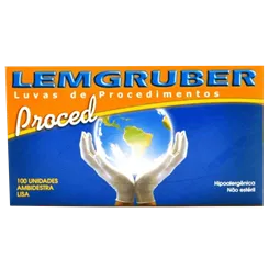 Luva de Látex Lemgruber Não Estéril G com 100 unidades