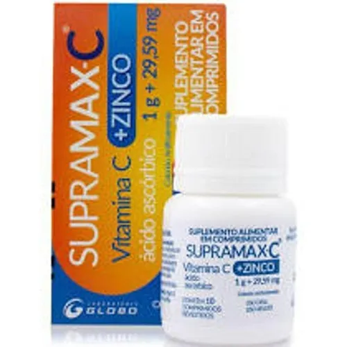 SUPRAMAX-C VITAMINA C+ ZINCO C/ 10 ENFERV