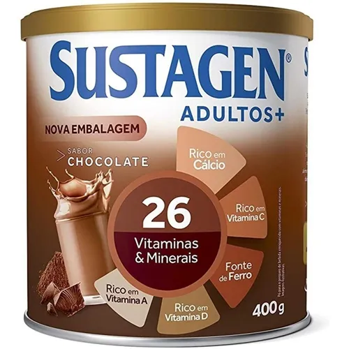 Complemento Alimentar Sustagen lata, chocolate, 400g