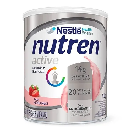 Suplemento Alimentar Nutren Active lata, 400g, Morango