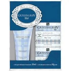 Kit Giovanna Baby Blue Loção Hidratante com Sabonete em Barra