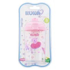 Copo Kuka Cristal sem alça, 200mL, rosa