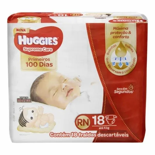 Fralda Huggies Supreme Care RN c/18