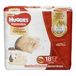 Fralda Huggies Supreme Care RN c/18
