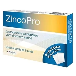 ZincoPro Sachê Caixa com 4 sachês com 2g de solução de uso oral
