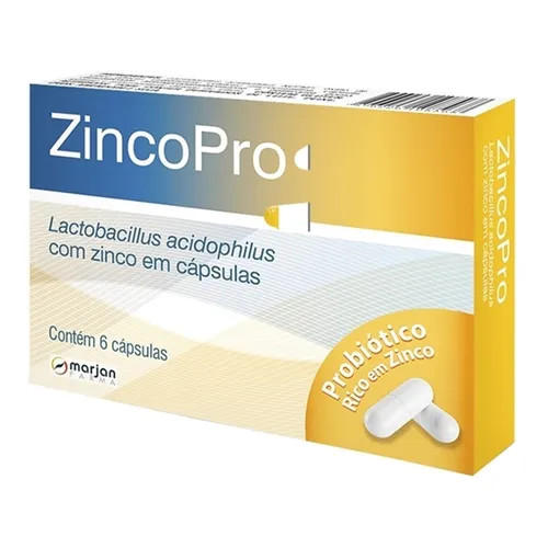 ZincoPro Cápsula Caixa com 6 cápsulas
